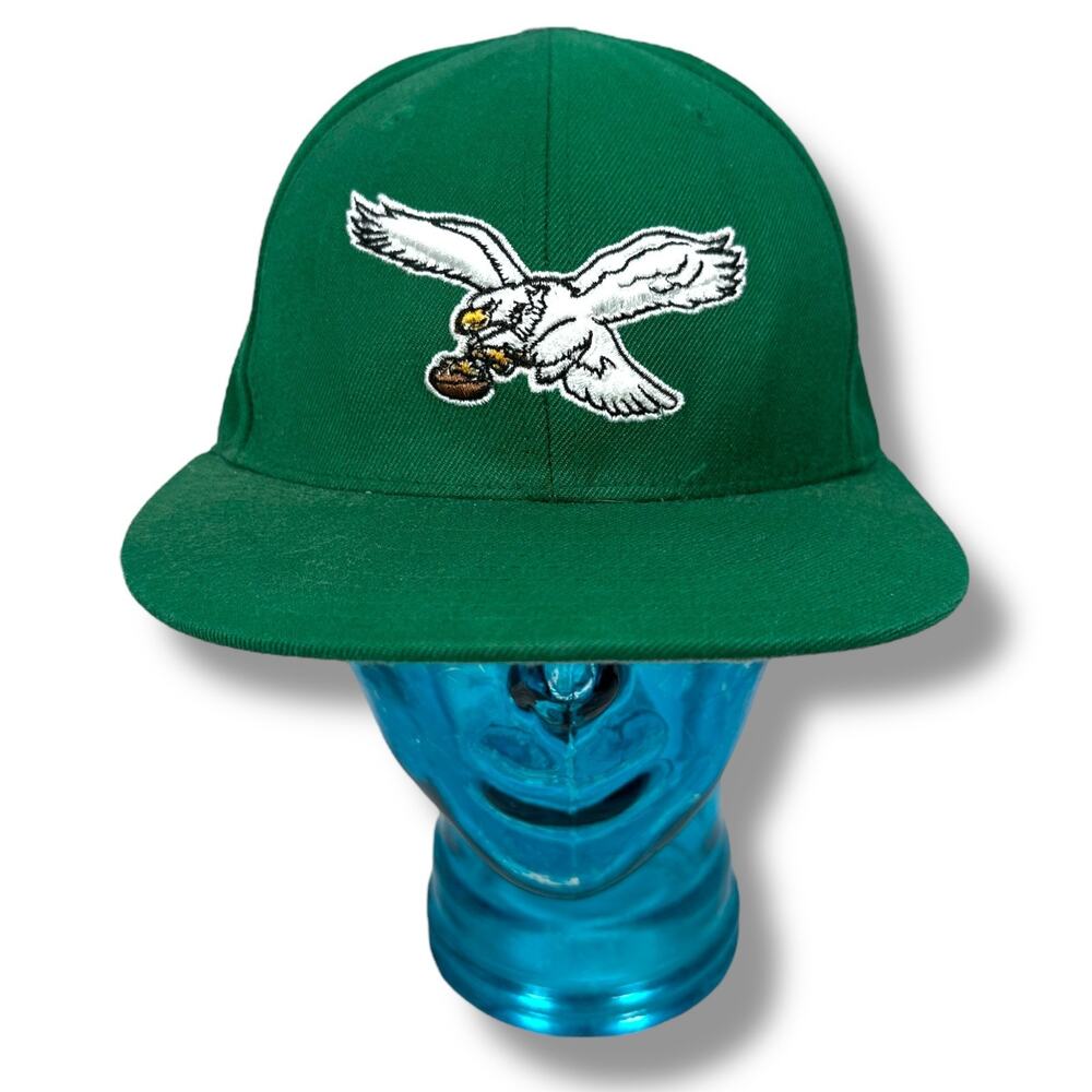 Vintage Mitchell & Ness Philadelphia Eagles Fitted Hat Men’s 7 1/2 Kelly‎ Green